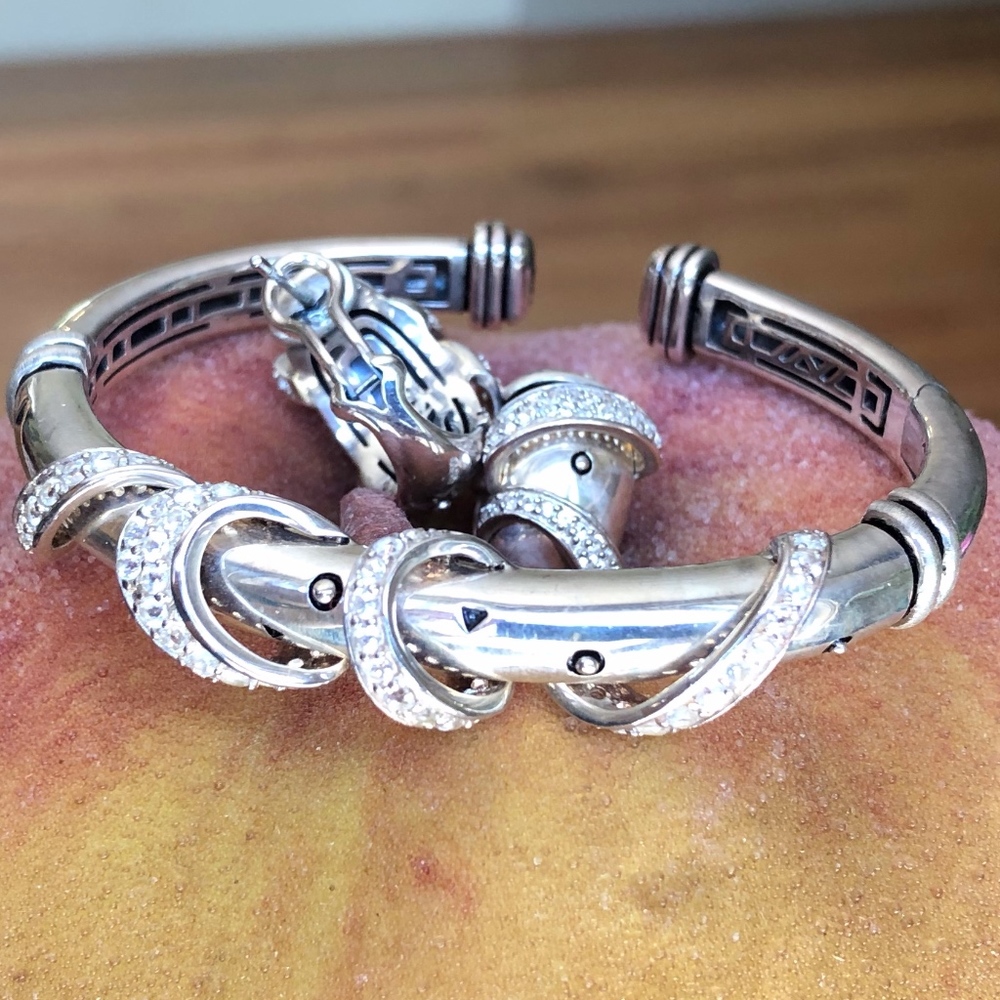 Designer Solid Sterling Bracelet Set - image 3